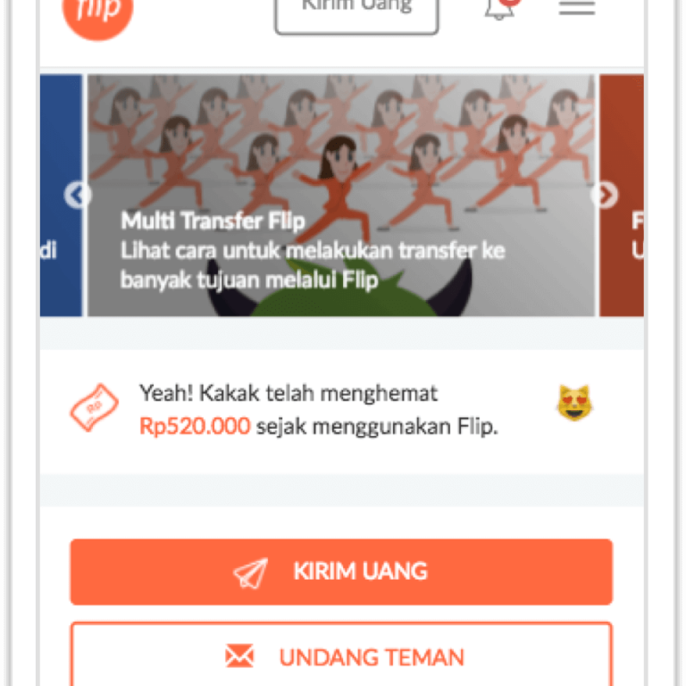 Flip adalah aplikasi untuk melakukan transfer antar bank tanpa biaya