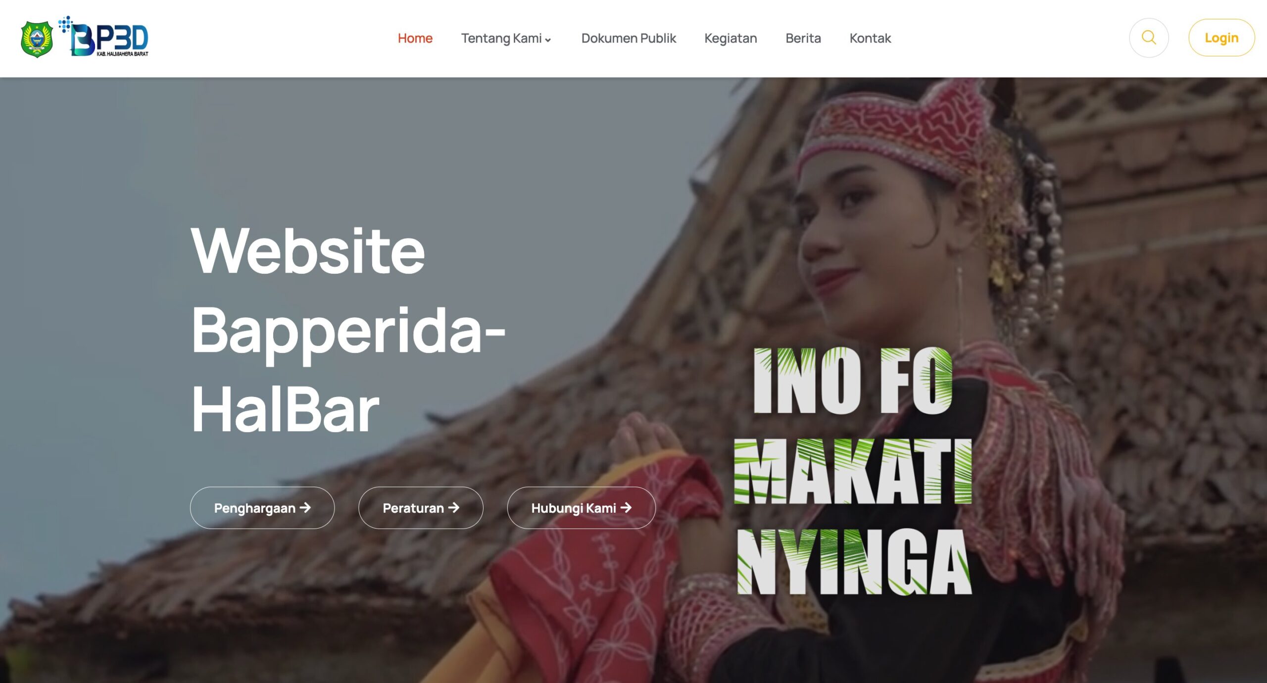 Website Bapperida Halbar